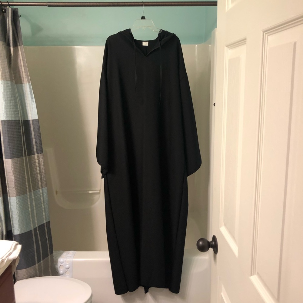 Halloween black hooded cloak